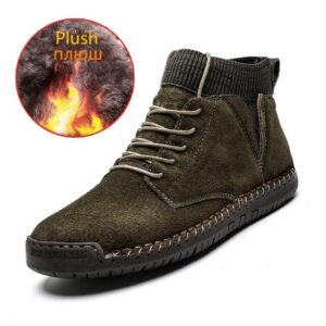 Tamja-High Quality Cow Suede Man Ankle Boots