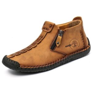 Tamja-New Men Vintage Leather Ankle Boots