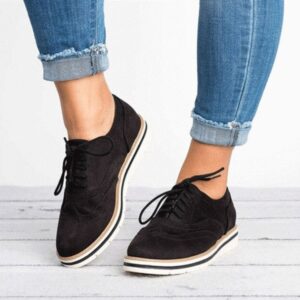 Tamja-Women Cut-Outs Lace Up Brogue Shoes