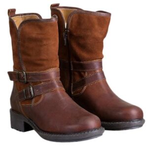 Tamja-Buckle Western Comfy Fashion Motorcycle Boots