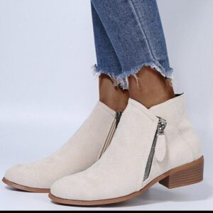 Tamja-Women Casual Chunky Heel Short Single Boots