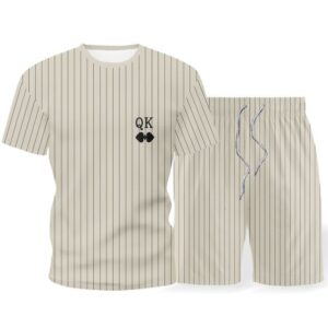 Tamja-2022 Fashion Vertical Stripe Print Sets