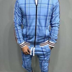 Tamja-Fashion Plaid Printed Loose Tracksuit