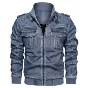 Tamja - Mens Motorcycle Zipper Leather Jackets